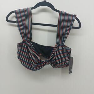 No Boundaries Womens Striped Multi-colored Cropped Tank Top Shirt Y2K Style L